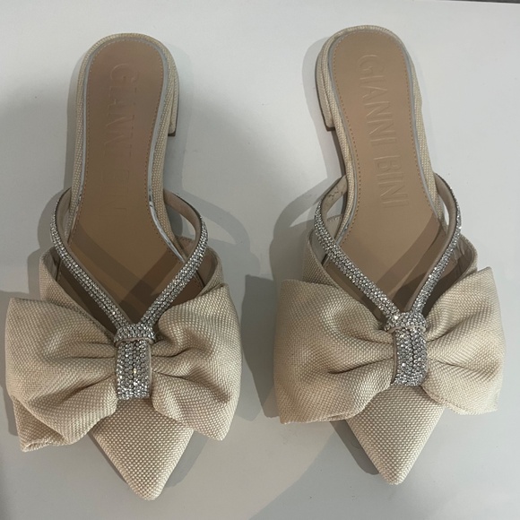 GIANNI BINI SZ 8 RHINE STONE FLATS - Picture 3 of 8